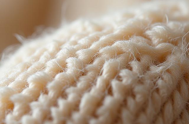 Gros plan sur la texture d'un tissu artisanal unique et écologique.